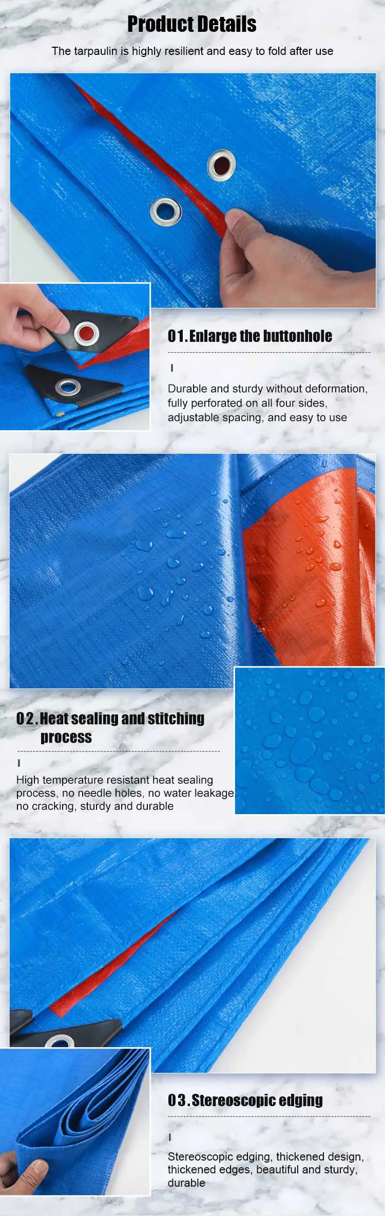 150GSM Orange PE Tarpaulin Roll